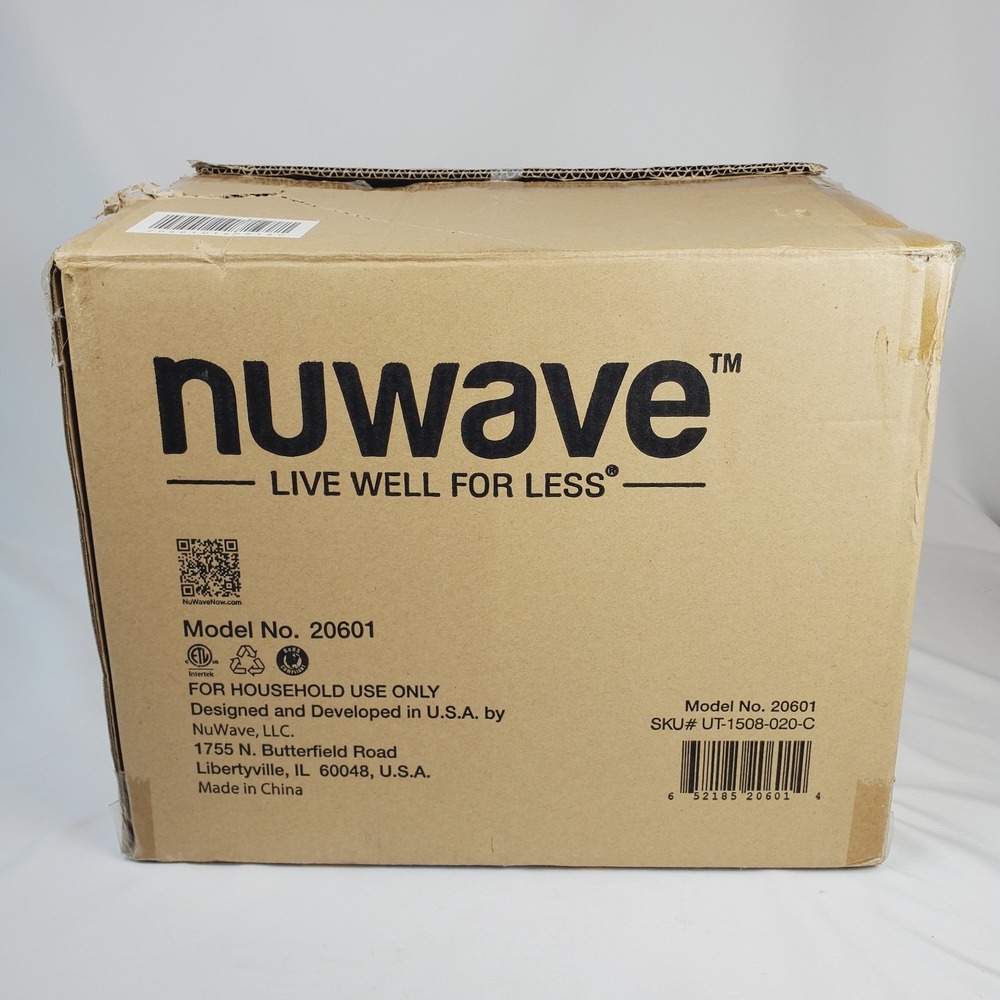 NuWave Pro Plus Infrared Oven Air Fryer Black Amber Dome Model 20601 Open Box